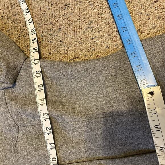 Jones New York Suit Women 4P Jacket Skirt Set Wool Mini USA Academia Career Grey - Picture 2 of 16